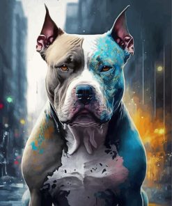 Cool Colorful Splash Dog For Diamond Painting