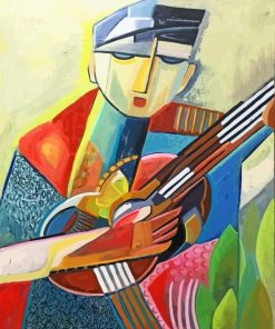 Cubism Guitarist Art Diamond Painting