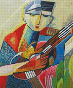 Cubism Guitarist Art Diamond Painting