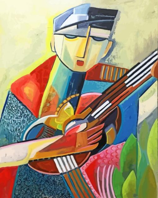 Cubism Guitarist Art Diamond Painting