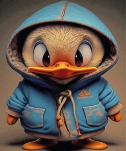 Cute Mad Duck In A Suit For Diamond Painting