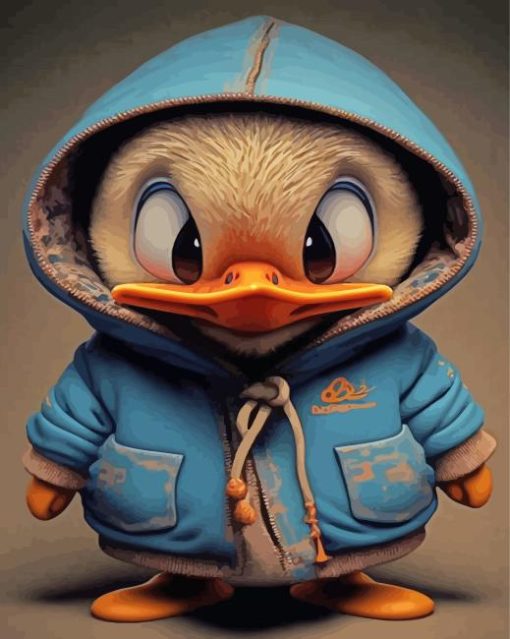 Cute Mad Duck In A Suit For Diamond Painting