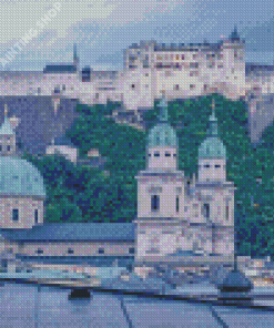 Fortress Hohensalzburg Salzburg Austria Diamond Painting