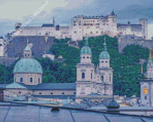 Fortress Hohensalzburg Salzburg Austria Diamond Painting