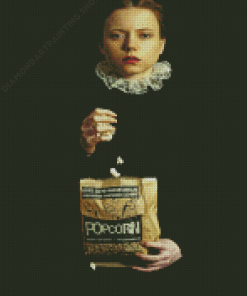 Girl Eating Pop Corn Photography By Romina Ressia Diamond Painting