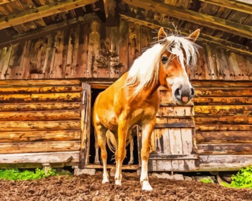 Haflinger Horse Diamond Painting