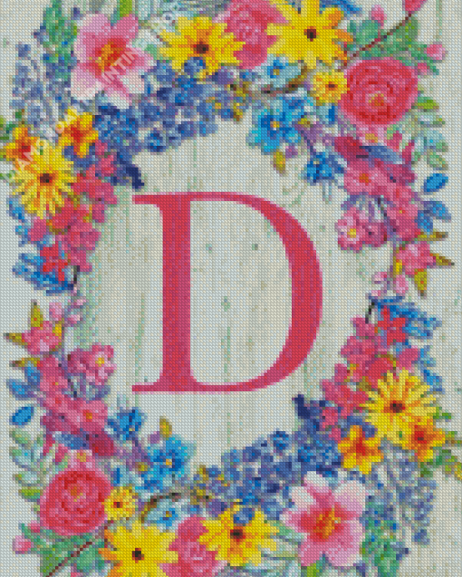 Letter D Diamond Painting