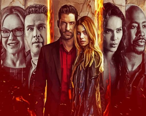 Lucifer Serie Cast Diamond Painting