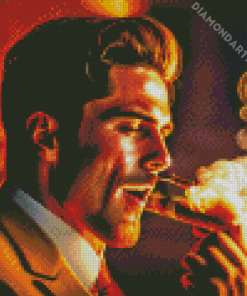 Man Smoking Diamond Painting