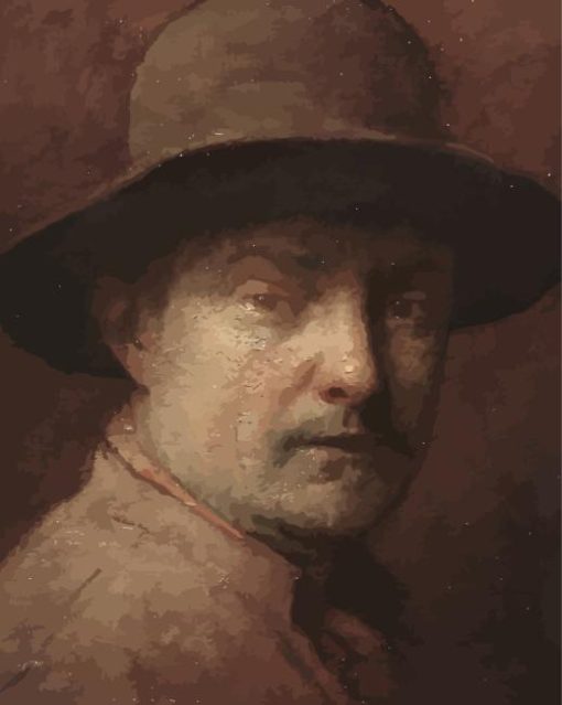 Man With Hat By Charles Weed Diamond Painting