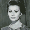 Monochrome Sophia Loren Diamond Painting