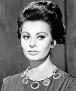 Monochrome Sophia Loren Diamond Painting