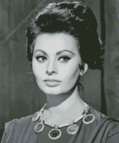 Monochrome Sophia Loren Diamond Painting