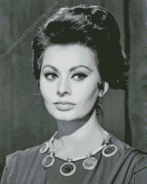 Monochrome Sophia Loren Diamond Painting