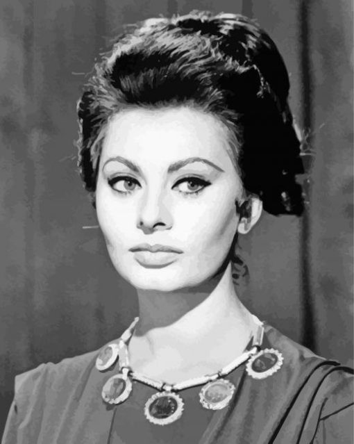 Monochrome Sophia Loren Diamond Painting