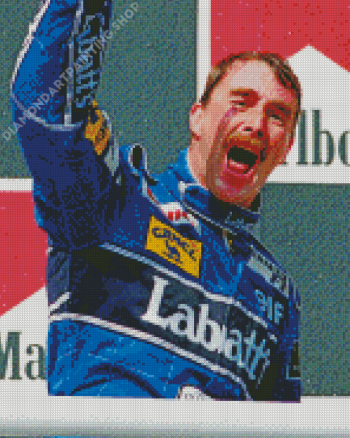 Nigel Mansell Car Racing Driver Diamond Painting