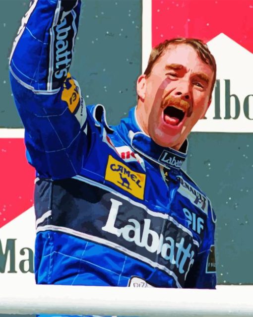 Nigel Mansell Car Racing Driver Diamond Painting