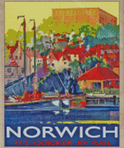 Norwich Abstract Poster Diamond Painting