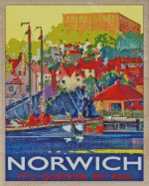 Norwich Abstract Poster Diamond Painting