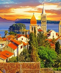 Opatija Croatia At Sunset Diamond Painting