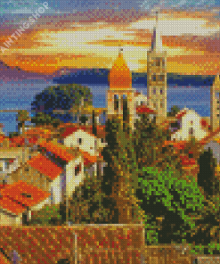 Opatija Croatia At Sunset Diamond Painting