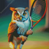 Owl Playing Tennis Diamond Painting