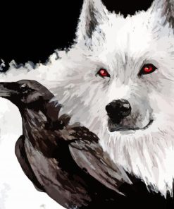 Raven And Wolf Diamond Painting