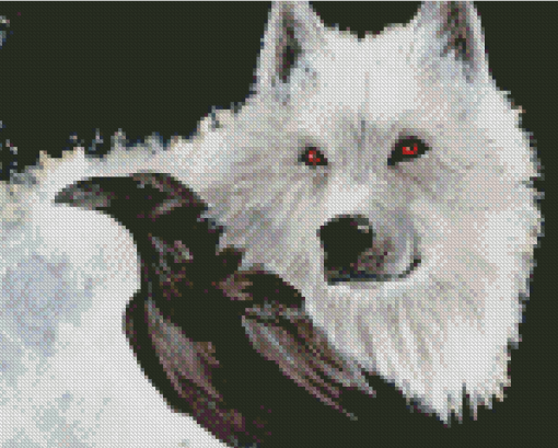 Raven And Wolf Diamond Painting