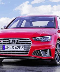 Red Audi S4 Sport Car Diamond Painting