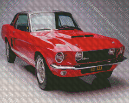 Red Shelby Mustang Diamond Painting