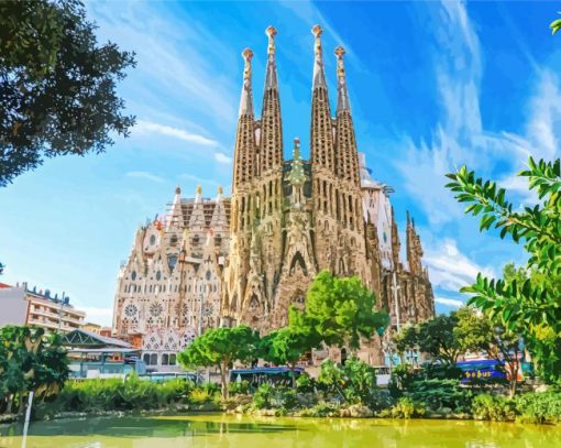 Sagrada Familia Barcelona Spain Diamond Painting