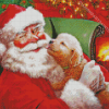 Santa And Puppy Diamond Painting