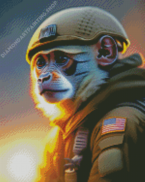 SSoldier Monkey Diamond Painting