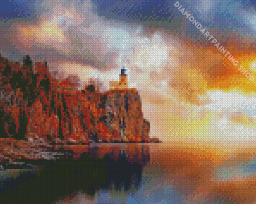 Split Rock Lighthouse Minnesota Diamond Painting