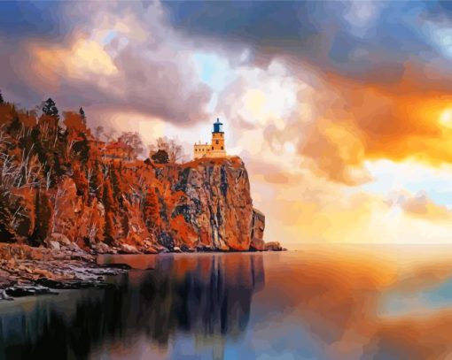 Split Rock Lighthouse Minnesota Diamond Painting