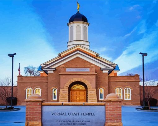 Utah Vernal Temple Diamond Painting