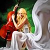 White Woman Cello Diamond Painting