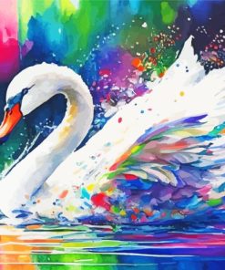 White Swan Bird Diamond Painting