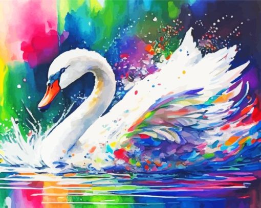 White Swan Bird Diamond Painting