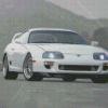 White Toyota Supra Mk4 Car Diamond Painting