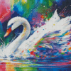 White Swan Bird Diamond Painting