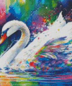 White Swan Bird Diamond Painting