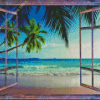 Window To Beach Diamond Painting