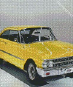 Yellow Ford Starliner Car Diamond Painting