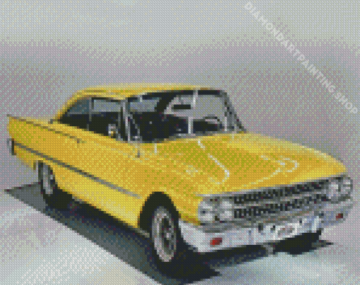 Yellow Ford Starliner Car Diamond Painting