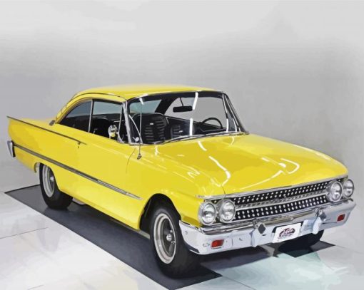 Yellow Ford Starliner Car Diamond Painting