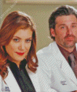 Addison Montgomery And Derek Characters Diamond Painting