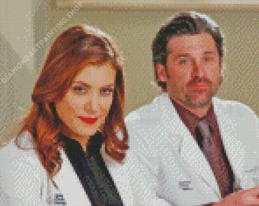 Addison Montgomery And Derek Characters Diamond Painting