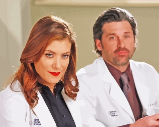 Addison Montgomery And Derek Characters Diamond Painting