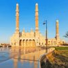 Al Saleh Mosque Under Blue Sky Sanaa Yemen Diamond Painting